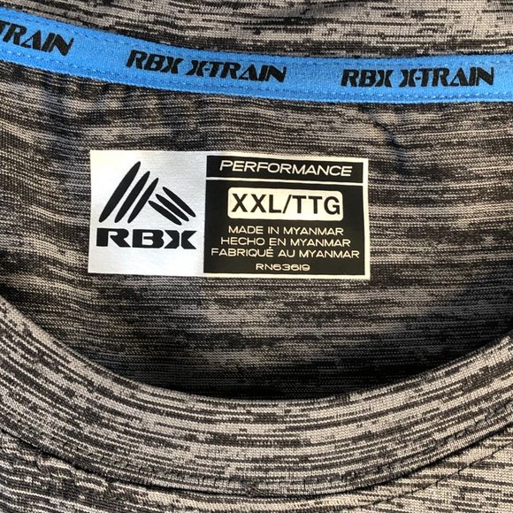 RBX X-Train X-Dri Men's XXL Performance Tank Top Muscle Shirt CRM337BLB Wicking - Picture 3 of 13